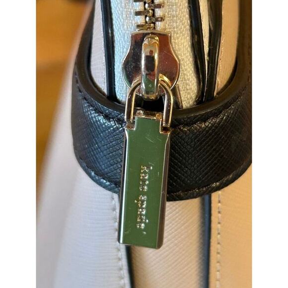 Kate Spade Staci Medium Dome Backpack Color-block Beige Saffiano Leather - Picture 5 of 10